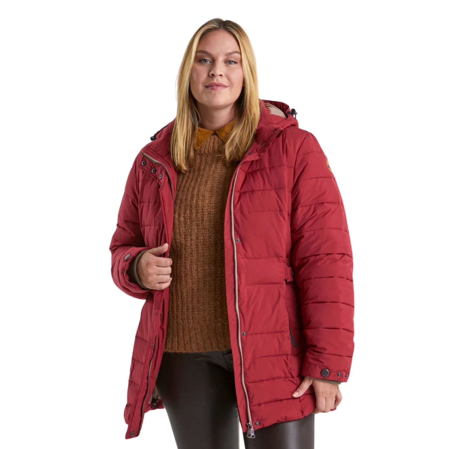 STOY Deena Women’s Puffer Jacket Black Plus Size 22 - 26